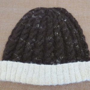 Black-white Cable Beanie