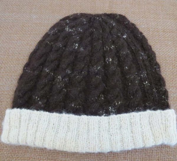Black-white Cable Beanie