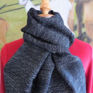 Birdseye Scarf in Black and White