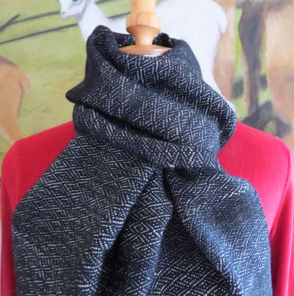 Birdseye Scarf in Black and White