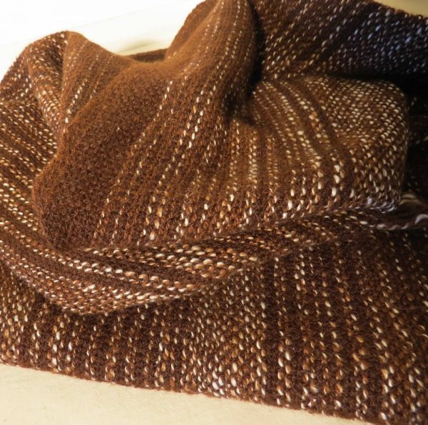 Chocolate and White Shawl - Image 2
