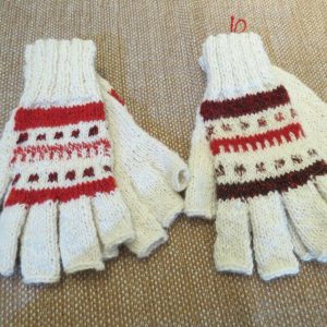 Red Hobo Gloves Fair Isle