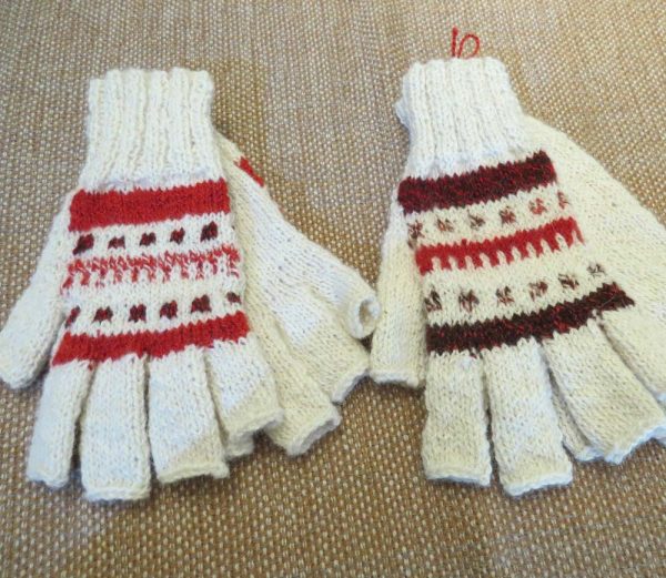 Red Hobo Gloves Fair Isle