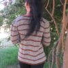 Chocolate stripey cardigan - Image 3