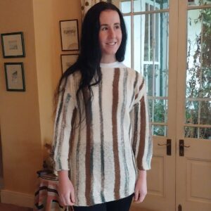 Spring seagreen stripey tunic top