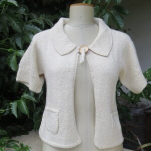 Cropped white jacket 34-36