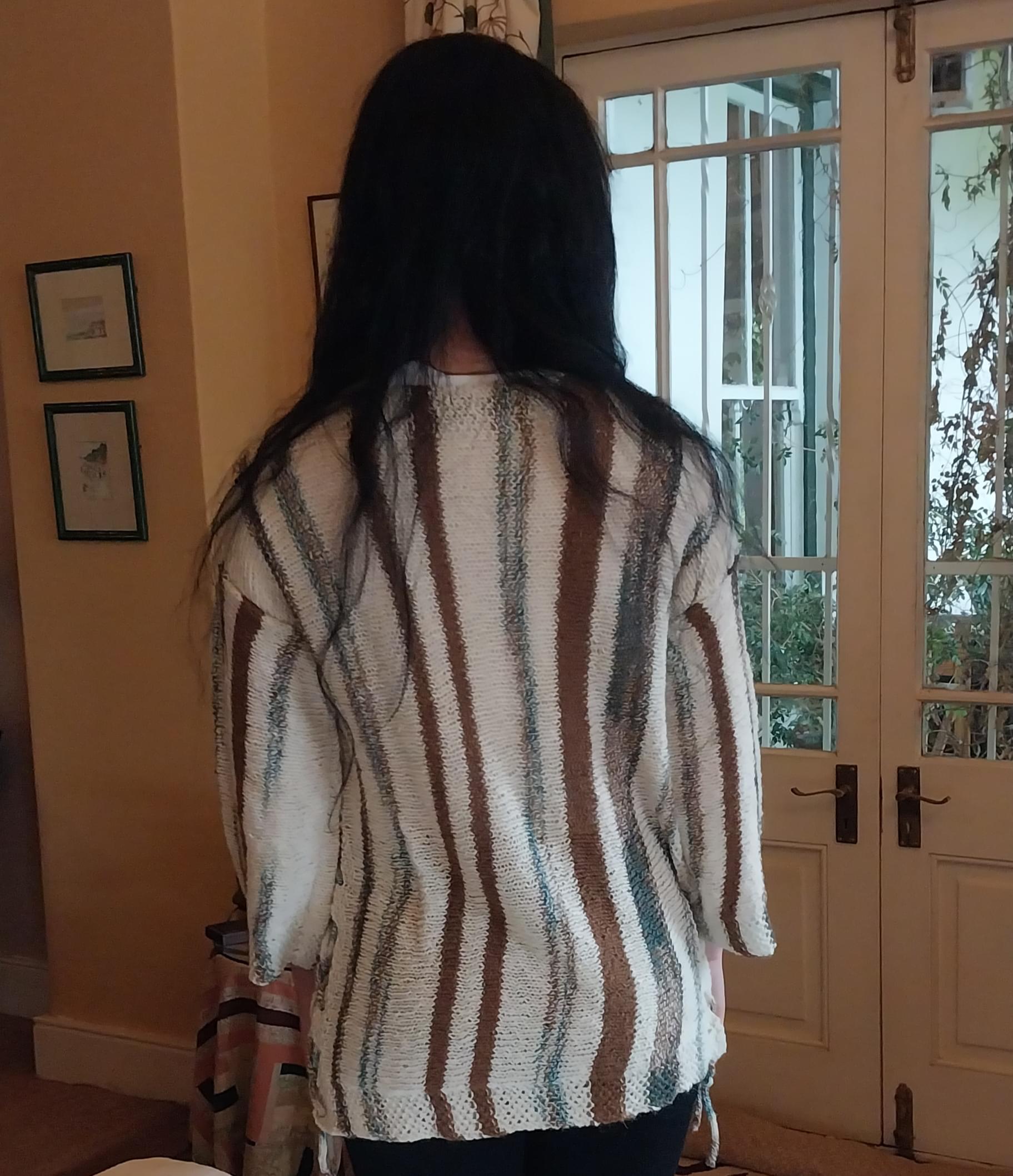 Spring seagreen stripey tunic top - Image 2