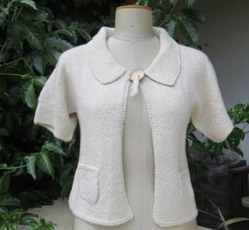 Cropped white jacket 34-36